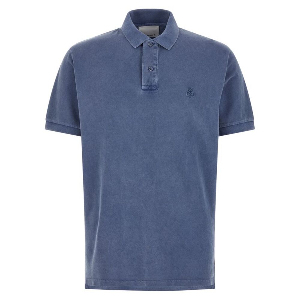 Blue Cotton Polo Men's Shirt